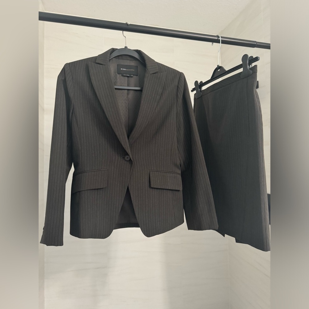 XS Brown Skirt Suit